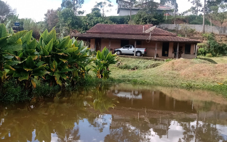 Chácara com lago, casa com 4 quartos, pomar. 1 km da cidade  | Toledo - MG  | código 996