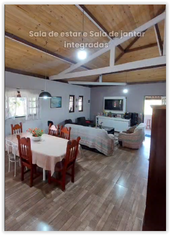 Chácara com Casa em Extrema/MG, 1.500m², 3 dormitórios (1 suíte), 2 lagos, garagem p/ 8 carros. Cod. 1180